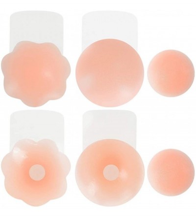 Accessories Women Silicone Nipple Cover Breast Petals Reusable Adhesive Silicone Covers Invisible Silicone Pasties Round and ...