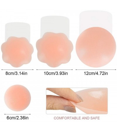 Accessories Women Silicone Nipple Cover Breast Petals Reusable Adhesive Silicone Covers Invisible Silicone Pasties Round and ...