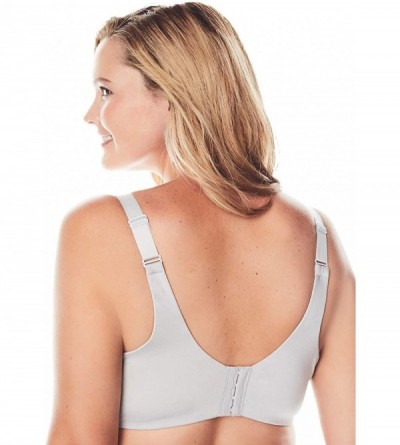 Bras Women's Plus Size Back-Smoothing Wireless T-Shirt Bra - Pearl Grey (1032) - C0193NT2DTG $29.52
