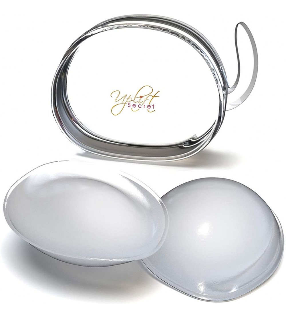 Accessories Silicone Bra Inserts - Clear Gel Push Up Breast Pads - Bra Padding Bust Enhancer - CQ18D7QKK0H $24.62