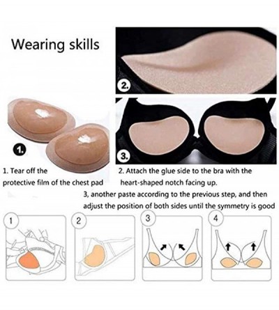 Accessories The Newest Silicone Adhesive Bra Pads Breast Inserts Push up The Bust for Sports Bra and Swimsuits and Bikini - B...