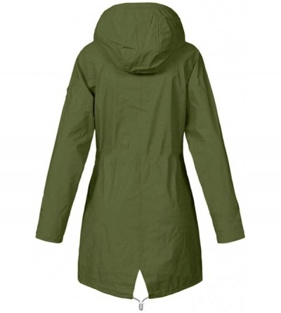 Baby Dolls & Chemises Women's Coat Buttercup Outwear Winter Warm Thick Outdoor Hooded Raincoat Windproof Plus Size - Green - ...