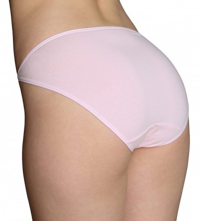 Panties Women String Bikini Panties Low Rise Cut Cotton Underwear Briefs - Pink&blue&nude - C218EM49YU6 $14.84