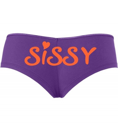Panties Sissy Boyshort Panty Fetish DMLB Slut Cuckold Boyshort - Orange - C818STMS3HA $11.53