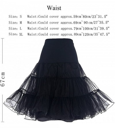 Slips Women's Vintage Rockabilly Petticoat Skirt Tutu 1950s Underskirt - Royal Blue - CB187N55N87 $15.99