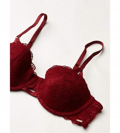 Panties Women's Superior Lace Bikini Panty - Crimson - CW18XOYSH3I $20.37