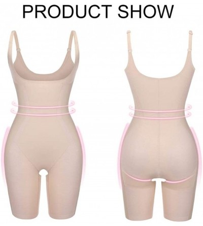 Shapewear Women's Thigh Slimmer Shapewear Shorts High Waist Body Shaper Slimming Panties - Beige-1 - CO18XASXXL3 $27.23