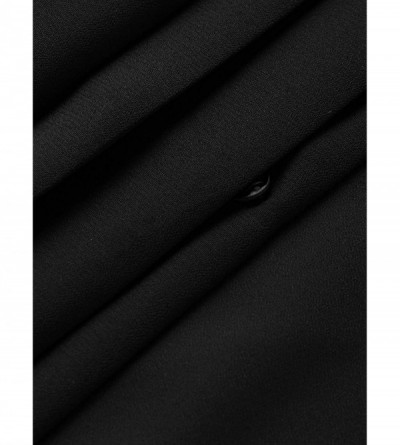 Shapewear Women's Long Sleeve Wrap V-Neck Leotard Jumpsuit Bodysuit - Black - CR199XKM550 $23.15