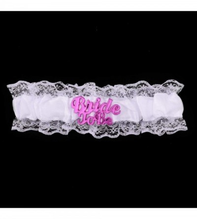 Garters & Garter Belts Wedding Garter Stretch Lace Bridal Garter Sets for Wedding - Pure White - CD194050HE6 $18.48
