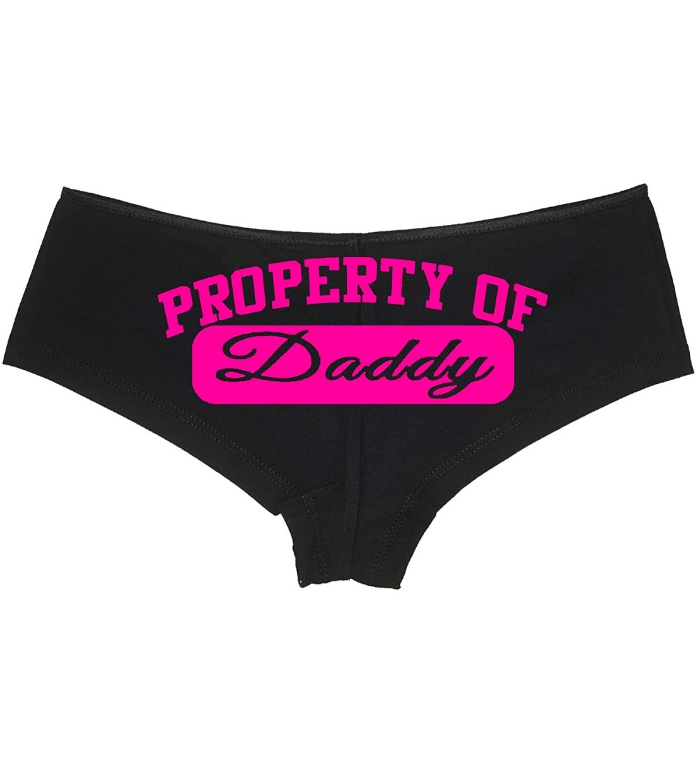 Panties Property of Daddy BDSM DDLG CGL Daddys Princess Athletic Look - Hot Pink - CY18LQRX44N $18.29