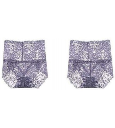 Panties Rosie All Lace Briefs Sexy Briefs High Waist Underwear Pack of 2 - Gray-pack of 2 - CI198CAZ8HG $13.12