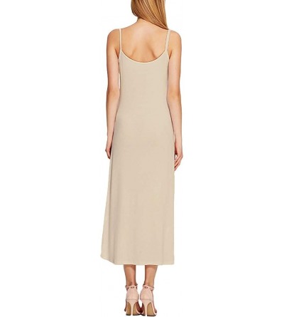 Slips Womens Plus Size Soft Modal Full Slip- O Neck Slip Basic Cami Dress Nightwear Lingerie-3 Length Options - Skin-full-len...