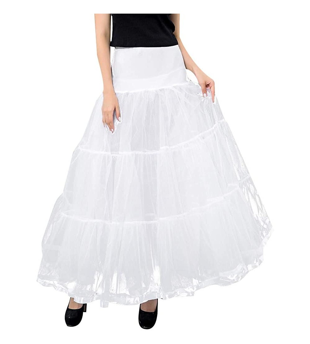 Floor Length Wedding Bridesmaid Petticoat Long Underskirt for Formal ...