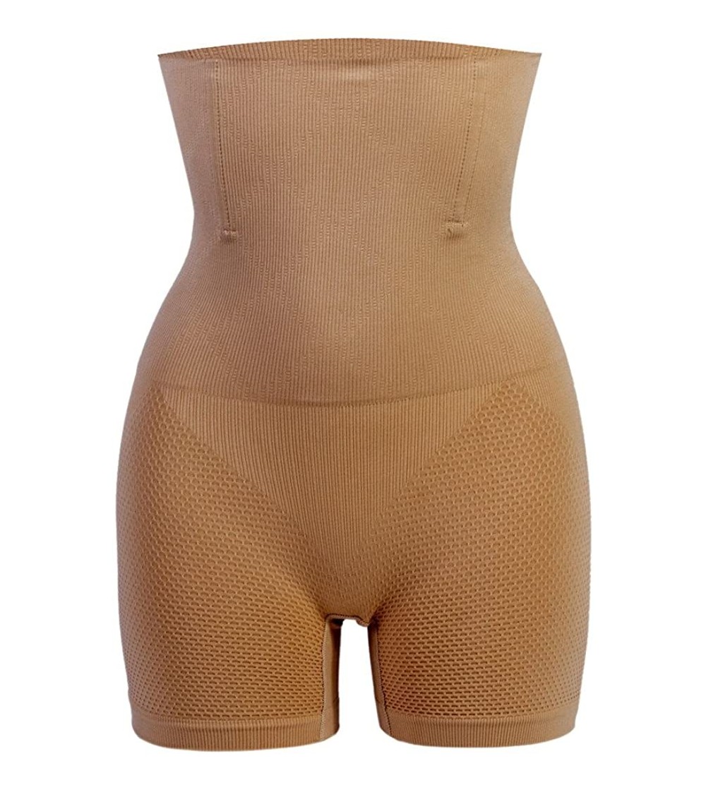 Shapewear Women's Shapewear Hi-Waist Boyshort Tummy Control Panty Shaper - Beige - C0182KMYGM9 $8.74