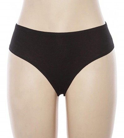Panties Women Cat Lingerie Briefs Black Animal Underwear Panties Thongs Cat Ear Printing Size S (Black) - CM18O982XTL $11.01