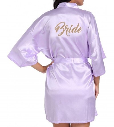 Slips Women Bridal Pajamas Wedding Brideslmaid Gift Mother Sister of The Bride Robes - Light Purple - CD194DSQLZT $32.34