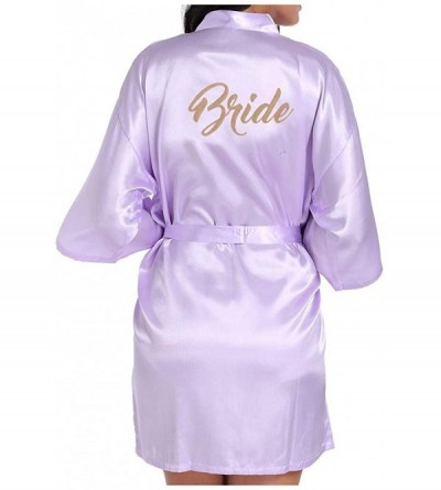 Slips Women Bridal Pajamas Wedding Brideslmaid Gift Mother Sister of The Bride Robes - Light Purple - CD194DSQLZT $13.44