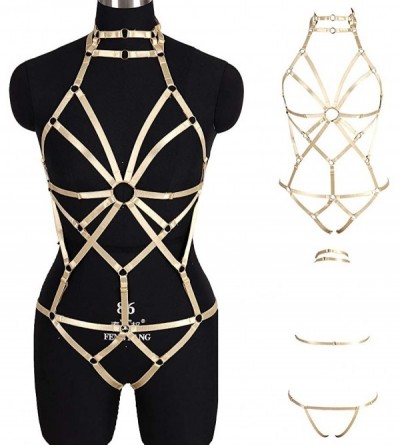 Garters & Garter Belts Female Body Harness Bra Garter Soft Hollow Carnival Dance Accessories Punk Gothic Adjustable Belt(0009...