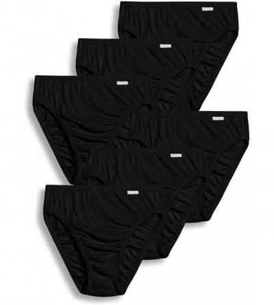 Panties Women's Underwear Plus Size Elance French Cut - 6 Pack - Black - C718HDAKYGS $73.01