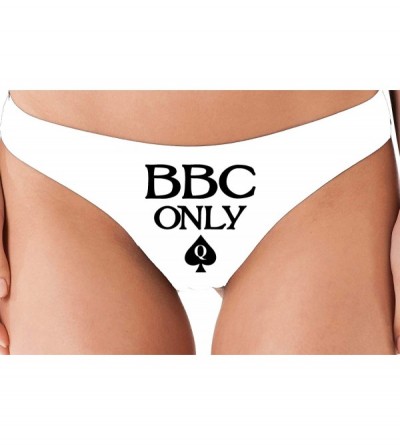 Panties BBC Only Queen of Spades for Big Black Cock Thong Panties - Black - CY18LWY0QYI $13.61