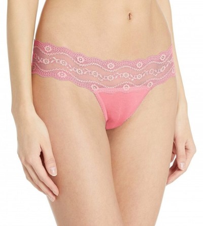 Panties Women's B.Adorable Thong Panty - Geranium Pink - CM12NADWGEC $14.07