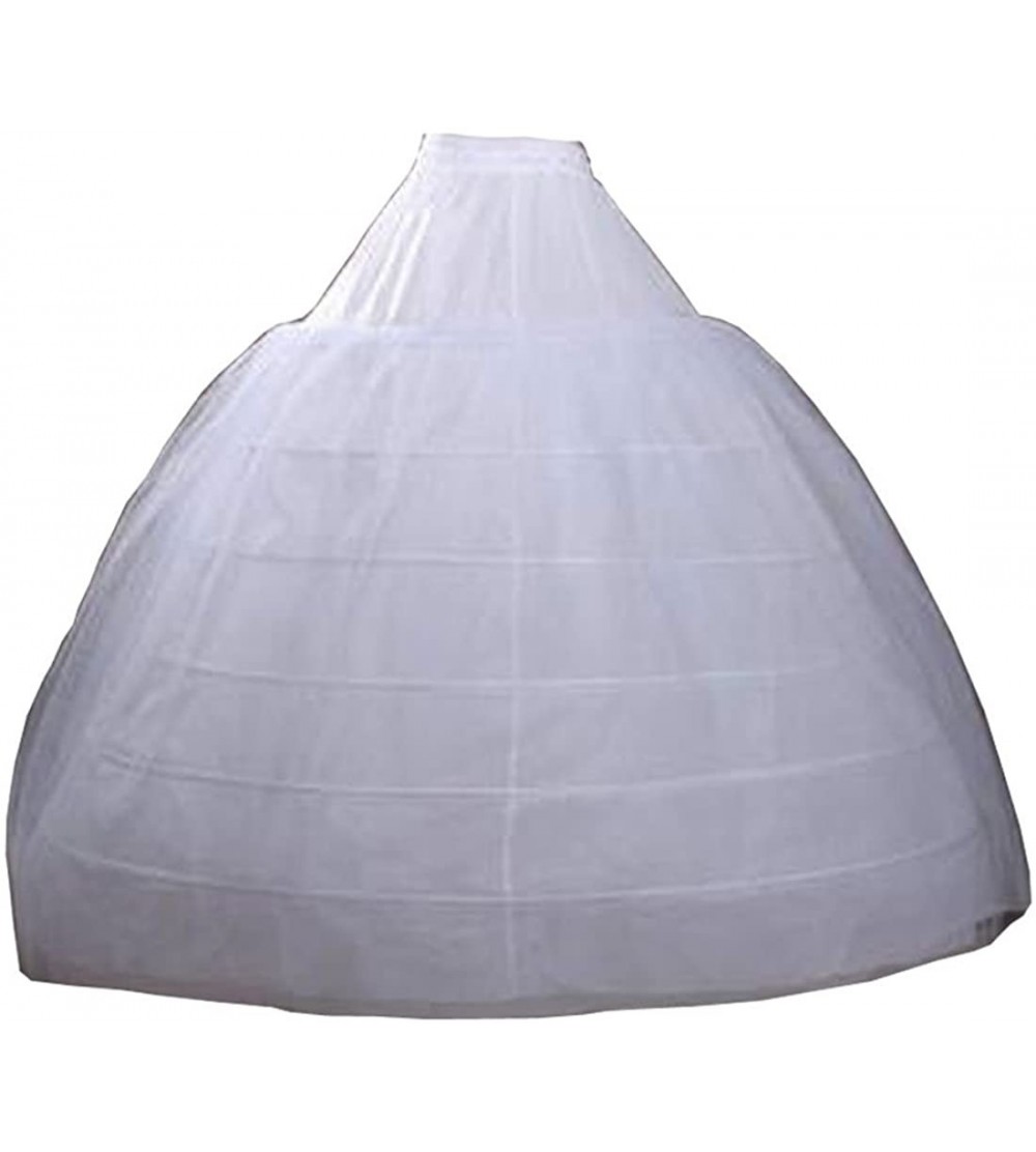 Slips Women's Full Length Petticoat Slips Bridal Tulle Lace Crinoline Underskirt - White9 - CY1847ZTHZ6 $25.17