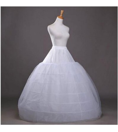 Slips Women's Full Length Petticoat Slips Bridal Tulle Lace Crinoline Underskirt - White9 - CY1847ZTHZ6 $25.17