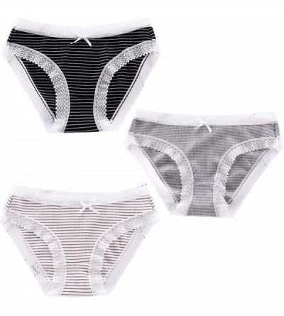 Panties Teen Girls Cotton Brief Underwear Bikini Lingerie Panty Panties Set - 2202 3pack for 10-14 Girls - CJ18K6TNS5X $31.35