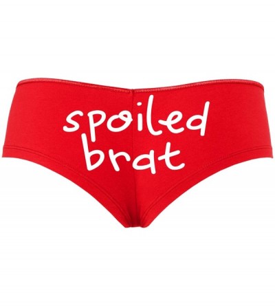 Panties Spoiled Brat DDLG Sexy Boyshort Panties for Little Sub - White - C218SO0YTDM $16.19