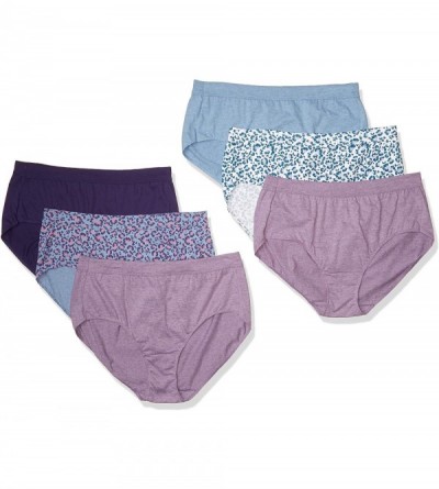 Panties Women's Plus Size Cool Comfort Ultra Soft Brief 6-Pack - Assorted - CW19C7DKZT3 $23.92