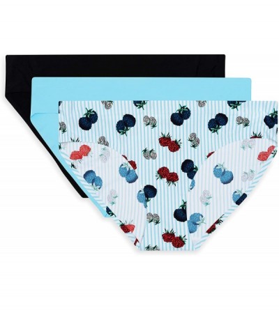 Panties Set of 3 Laser Bonded Bikini - Berries - CY18UIG289A $24.21