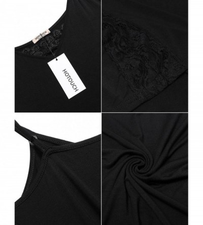 Slips Women's Full Slips Long Spaghetti Strap Camisole Under Dress Liner S-XL - Black - C3187IIZ073 $14.97