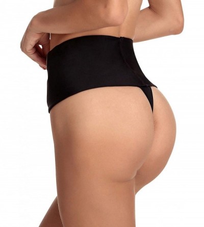 Shapewear Women's High Waist Shapewear Pants Thong Seamless Tummy Control Underwear Shaper - Black - CA18L7O8KYZ $20.88