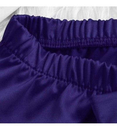 Slips Satin Pants Sexy lace Pajama Underwear Women Shorts S-XXXL - Blue B - CG198NDEHKS $9.76