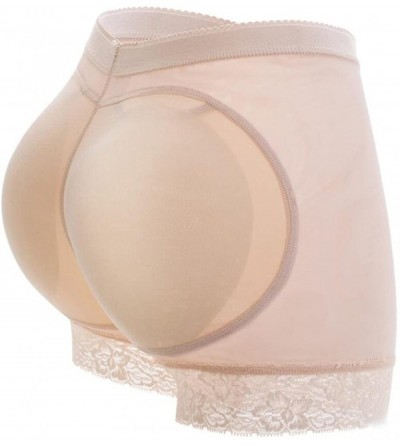 Shapewear Womens Butt Lifter Padded Control Panties Hip Enhancer Underwear Shapewear Boyshort Fake Buttock Briefs - Beige - C...