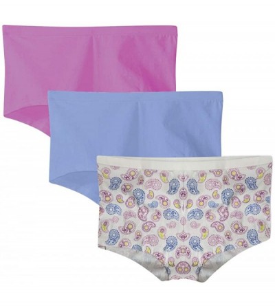Panties Women's Cool Comfort Cotton Boyshort Panty (Pack of 3) - Assorted Q2 - CF199ASE06U $14.60