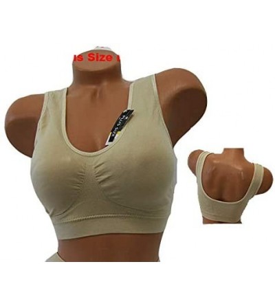 Camisoles & Tanks 6 Pieces Free Size Women Removable Padding Seamless Top Sports Bra (S-2XL) - 233-7-1 - CM18XDRMN06 $29.10