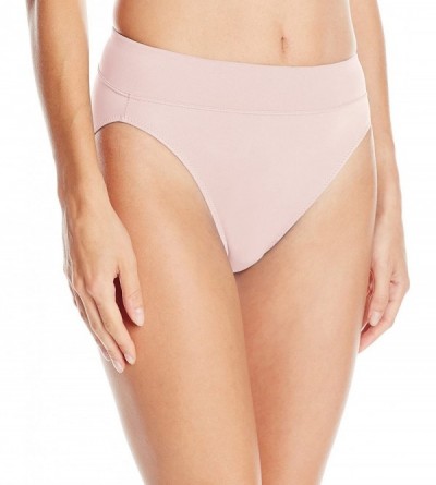 Panties Women's No Pinching No Problems Hi-Cut Brief Panty - Pale Pink - CU12IZH6Q9P $10.13