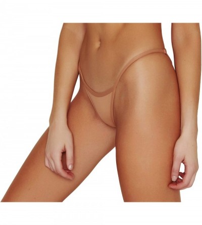 Panties Women's Swimwear Bikini String Bottom - Caramel - CE18RM4HYM5 $19.33