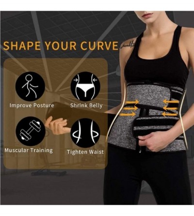 Shapewear Neoprene Sweat Waist Trainer Corset Trimmer Belt for Women Weight Loss- Waist Cincher Shaper Slimmer - Black - CT19...