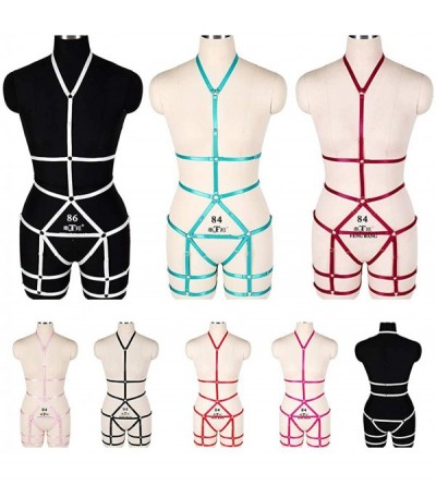 Garters & Garter Belts Women's Body Harness Bra Punk Garter Belt Soft Hollow Carnival Dance Accessories Gothic Adjustable Cos...
