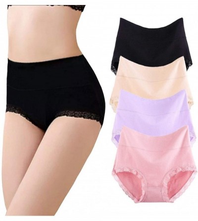 Panties Women's Soft Cotton Briefs High Waist Full Coverage Ladies Panties Multipack Every Day Briefs USA Size S-XL - Cotton ...