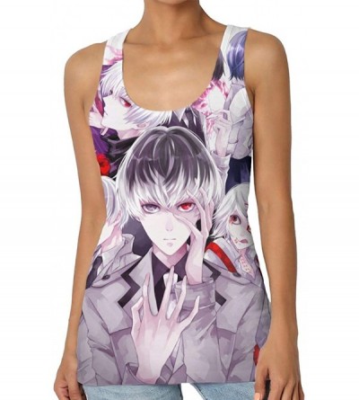 Camisoles & Tanks Tokyo Ghoul Women's Print Vest Fashion Top Vest T-Shirt - CT1989ZL07Q $38.87