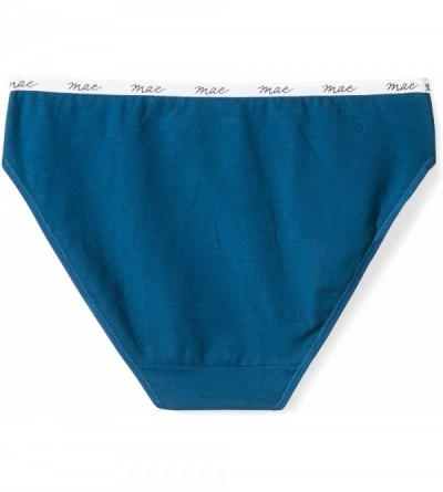 Panties Women's Logo Elastic Cotton Bikini Underwear- 3 Pack - Deep Ocean/Grape Wine/Ribbon Red - C3187CT25YS $12.15
