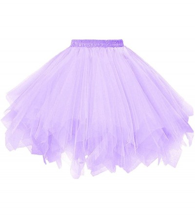 Slips Vintage 1950s Short Tulle Petticoat Ballet Bubble Tutu - Lavender - CX12H415M0R $17.11