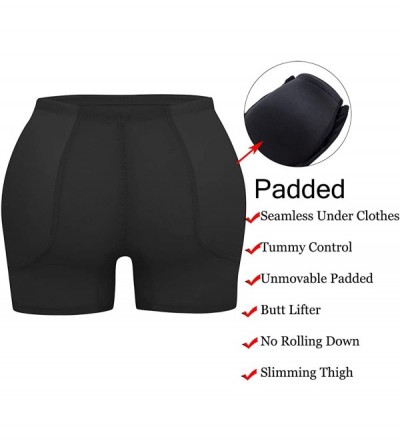Shapewear Womens Butt Lifter Hip Enhancer Shaper Boyshort Control Panties Fake Ass Push Up Padded Buttock - New Black - CZ18A...