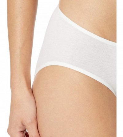 Panties Women's Flora Hi Cut Brief - White - C918OQK0SOS $19.32