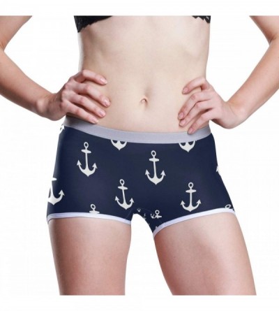 Panties Boyshort Panties Women's St Patrick's Day Shamrock Soft Underwear Briefs - Anchor - CA18SYTWNRA $18.07