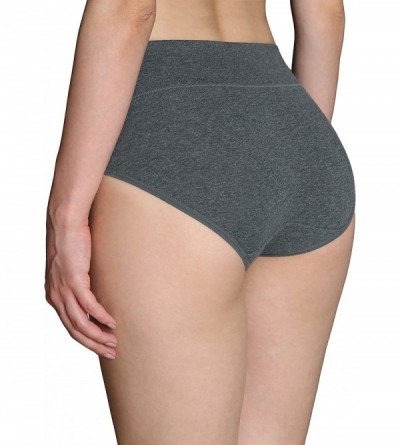 Panties Womens High Waisted Underwear Cotton Panties Regular & Plus Size Multipack - Darks 1 - CS18CDDXKA0 $28.59