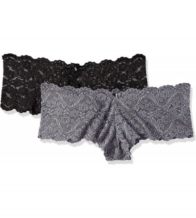 Panties Women's 2-Pack Boyleg- Anthracite/Black- 10 - CZ187K4SCSO $14.30